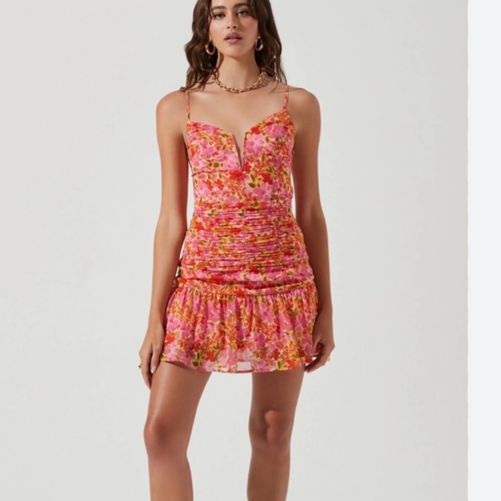 ASTR the label Meg Floral Ruched Dress
